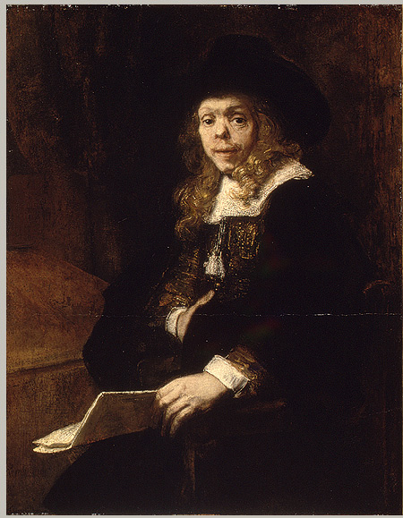 Gerard de Lairesse (1641–1711) by Rembrandt.  Lariesse suffered from congenital syphilis.